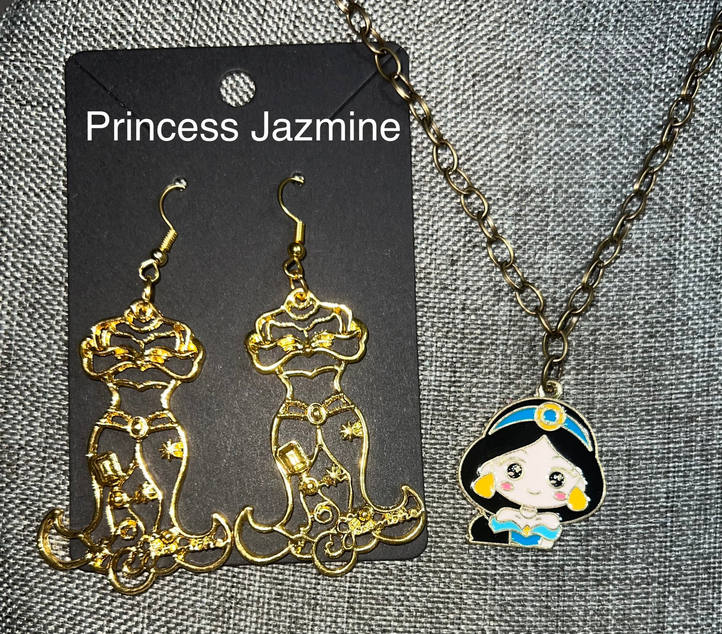 Princess earrings necklace set