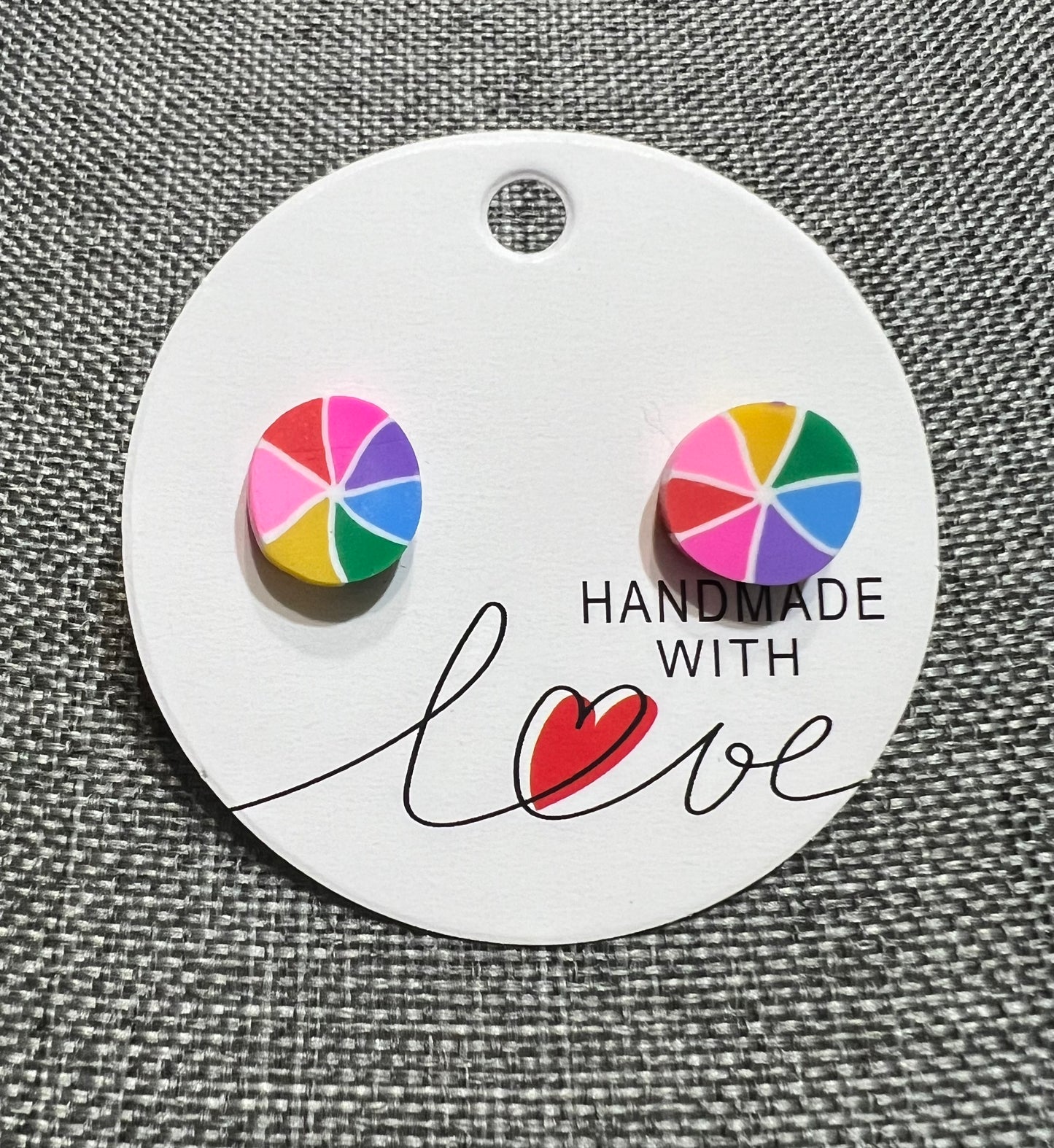 Colorful circle earrings