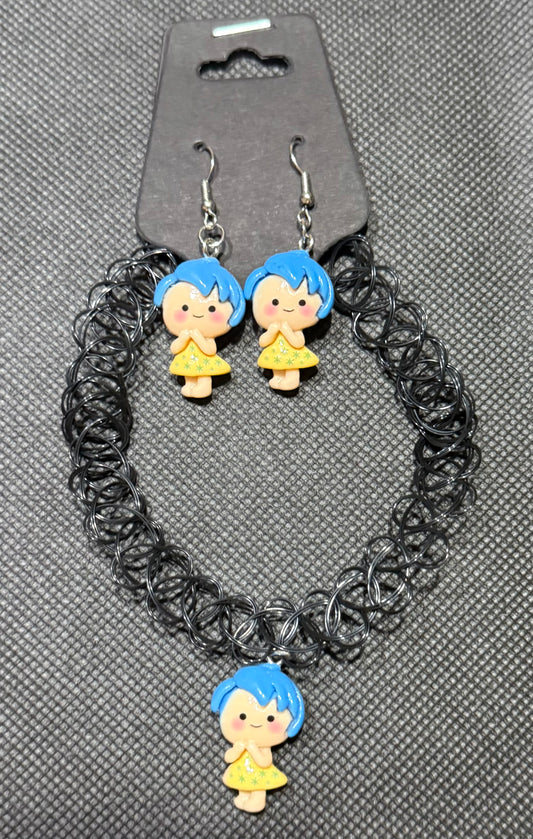 Happiness chocker and earrings set