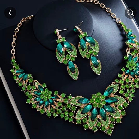 Dressy earrings and necklace