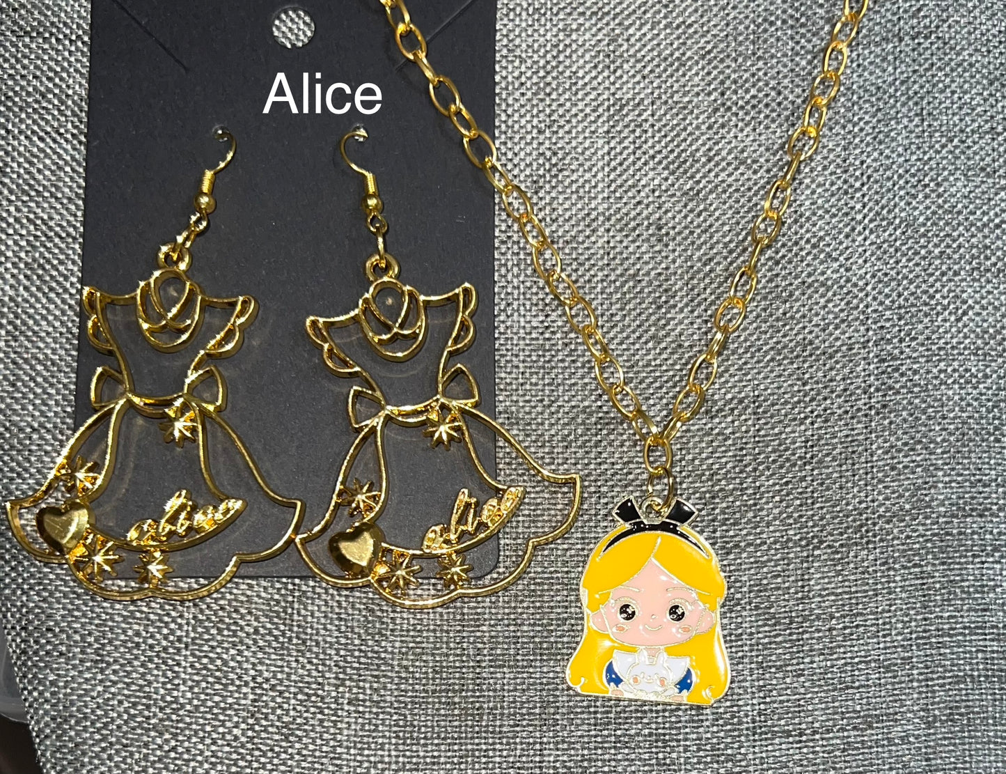 Princess earrings necklace set