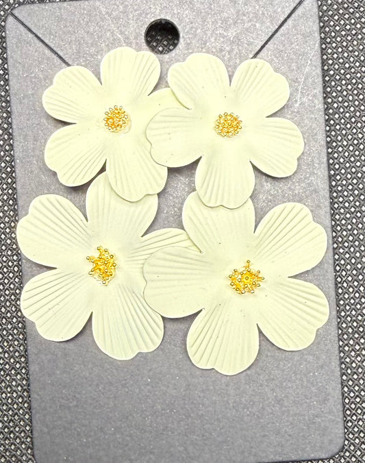 White flower earrings