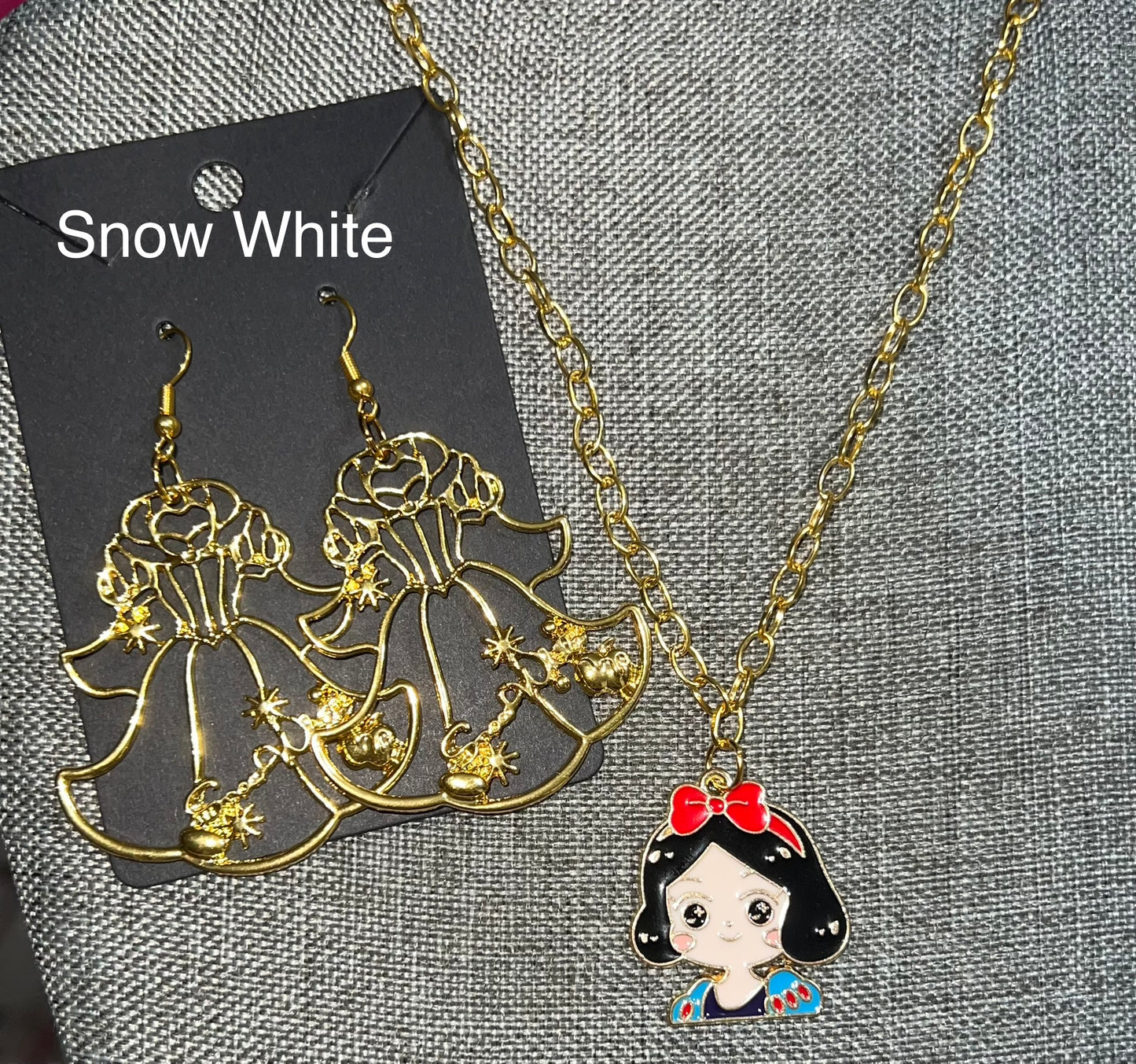 Princess earrings necklace set