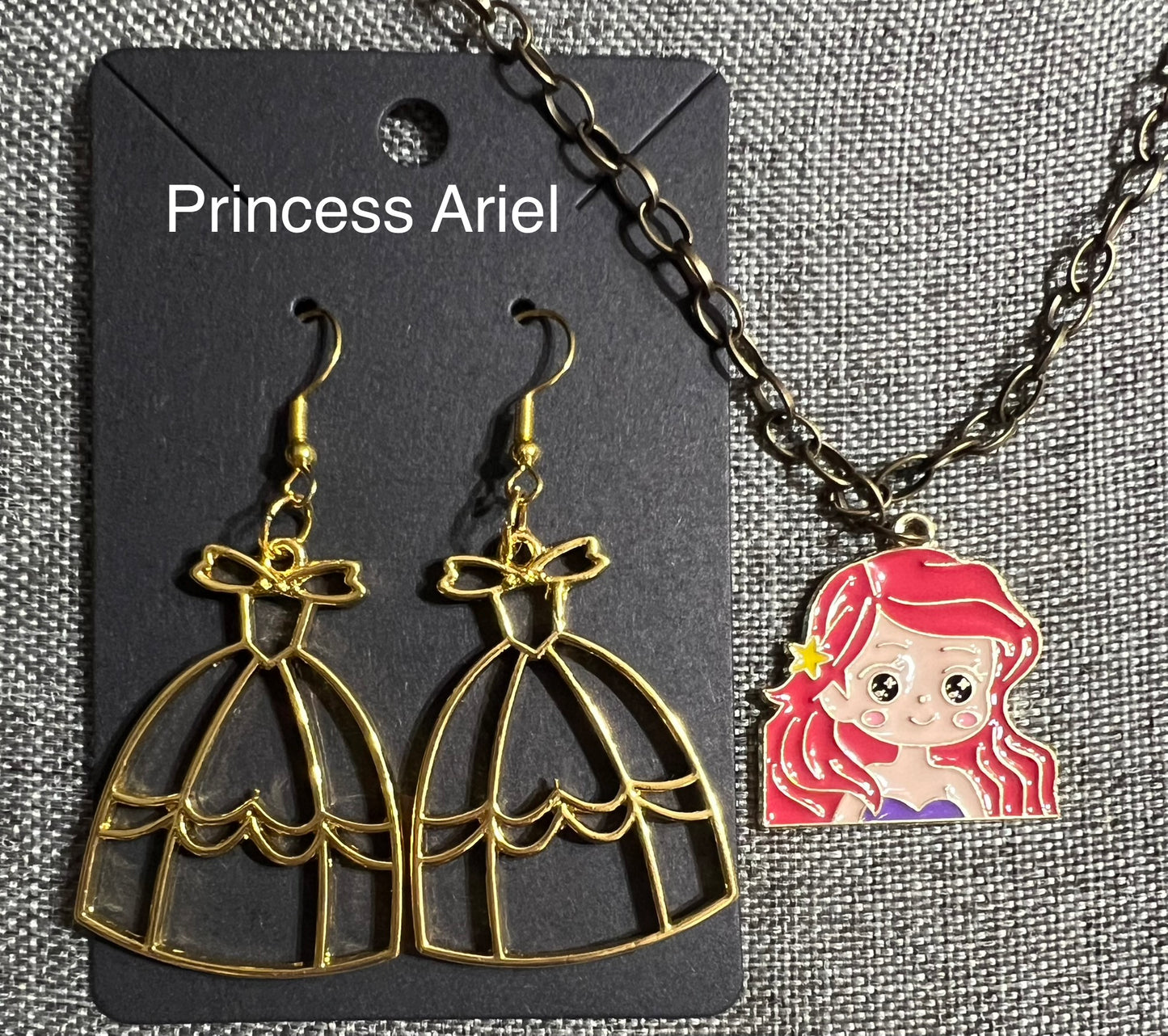 Princess earrings necklace set