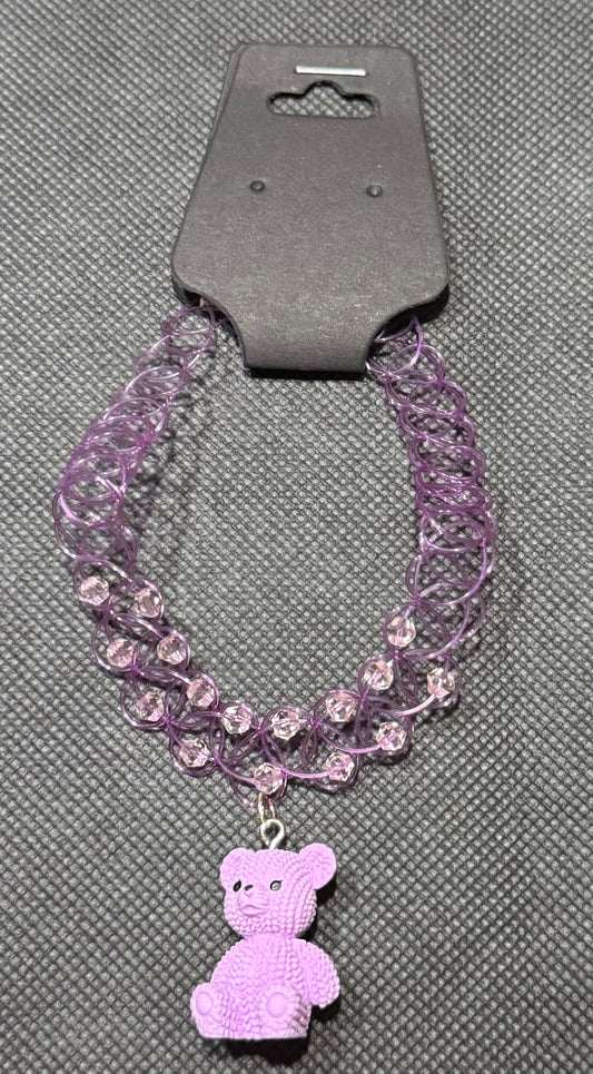 Bear purple chocker