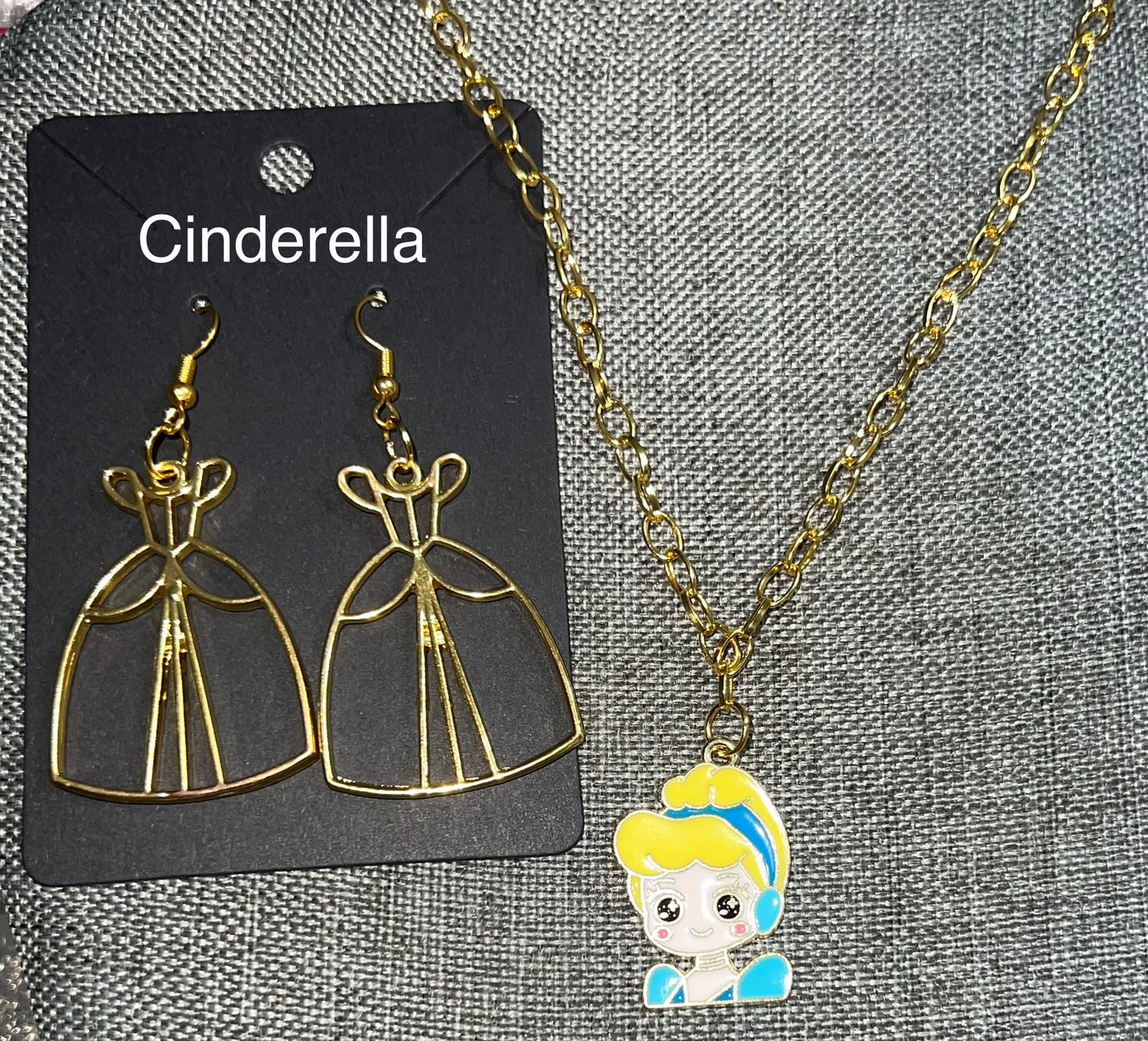 Princess earrings necklace set