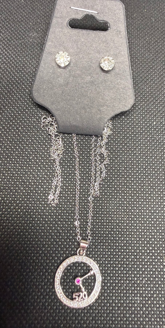 520 necklace and earrings set