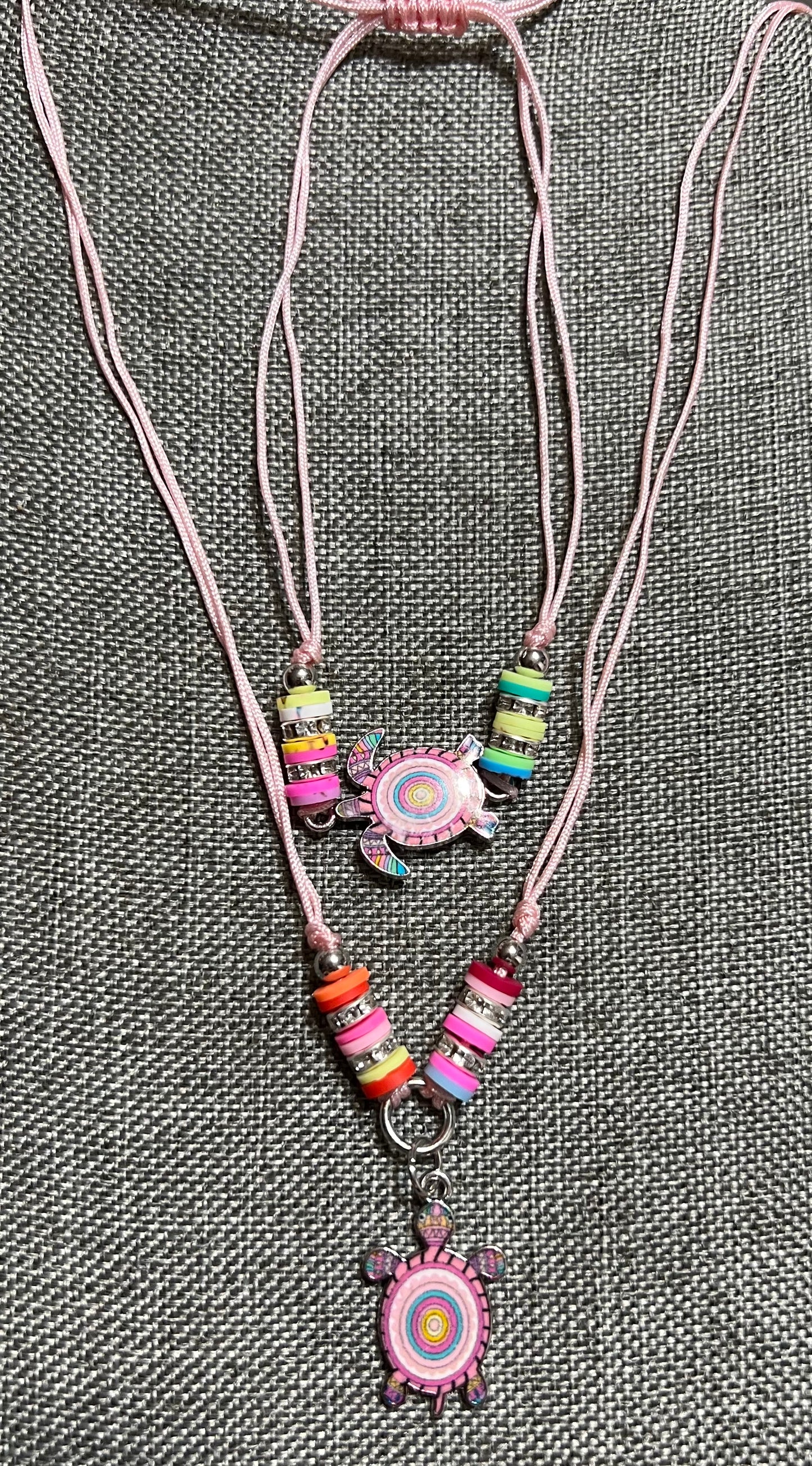 Turtle necklace and bracelet set