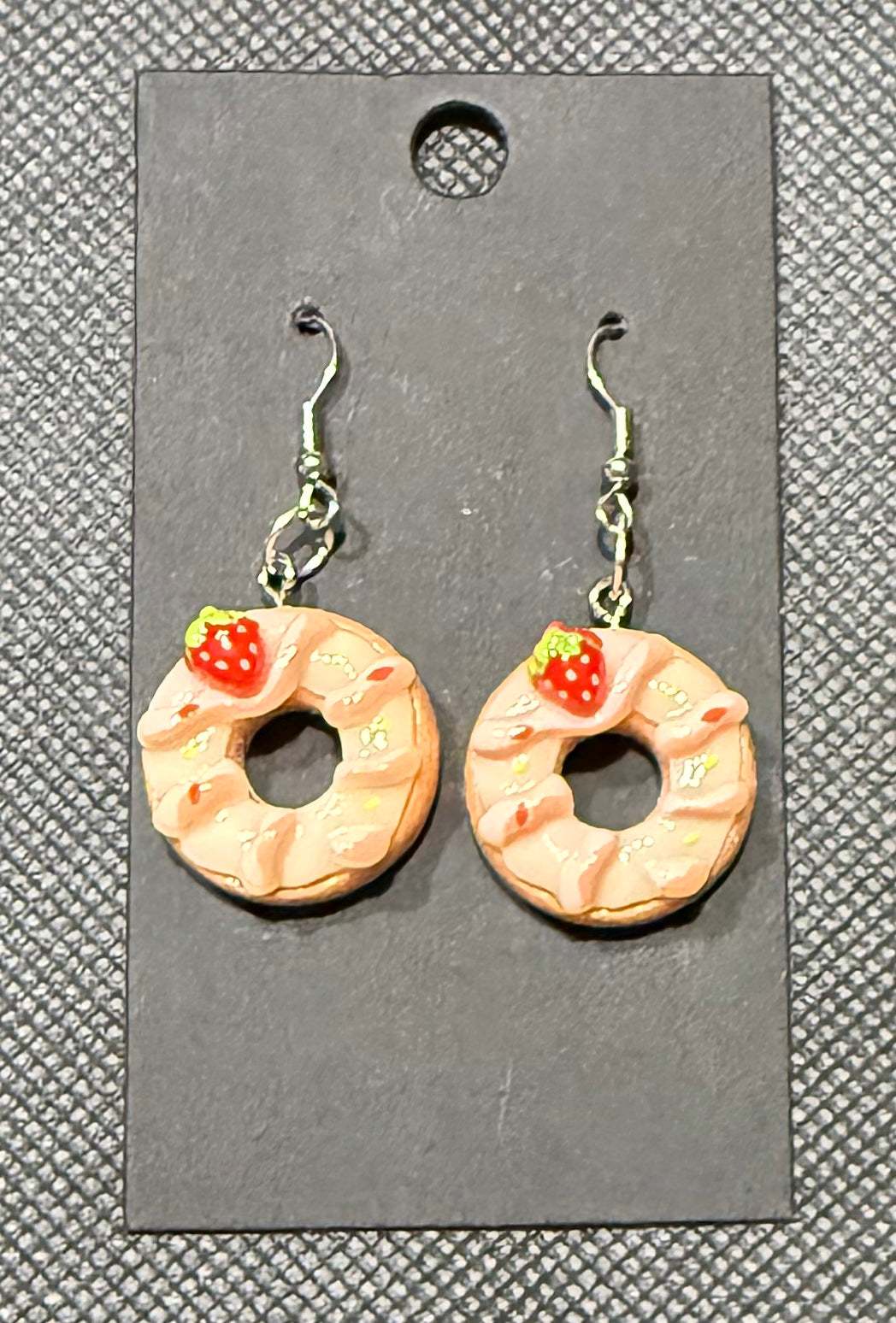 Tangerine donuts earrings