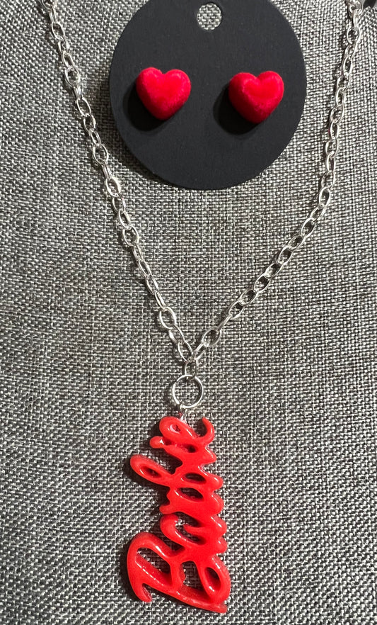 Barbie earrings and necklace set