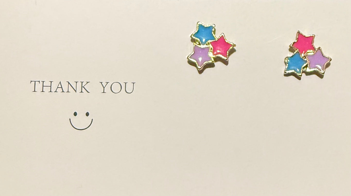 Small start earrings