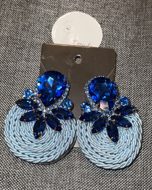 Blue dressy earrings