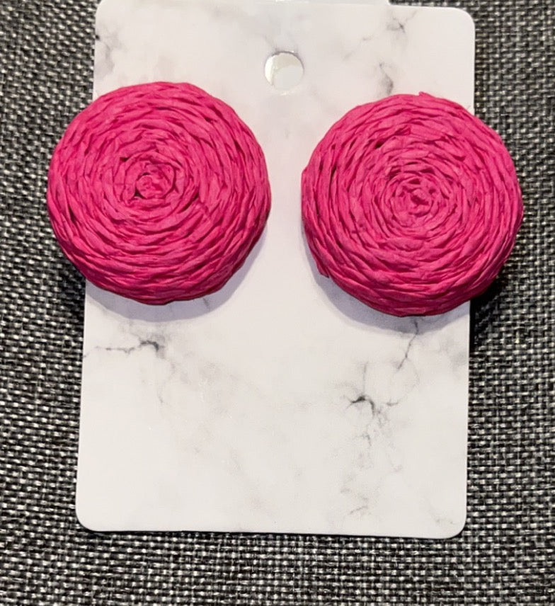 Pink dots earrings