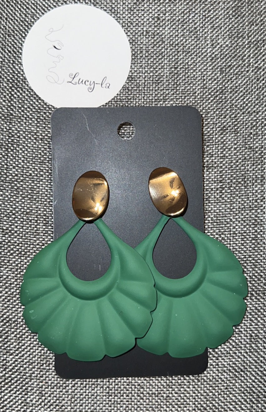 Green earrings