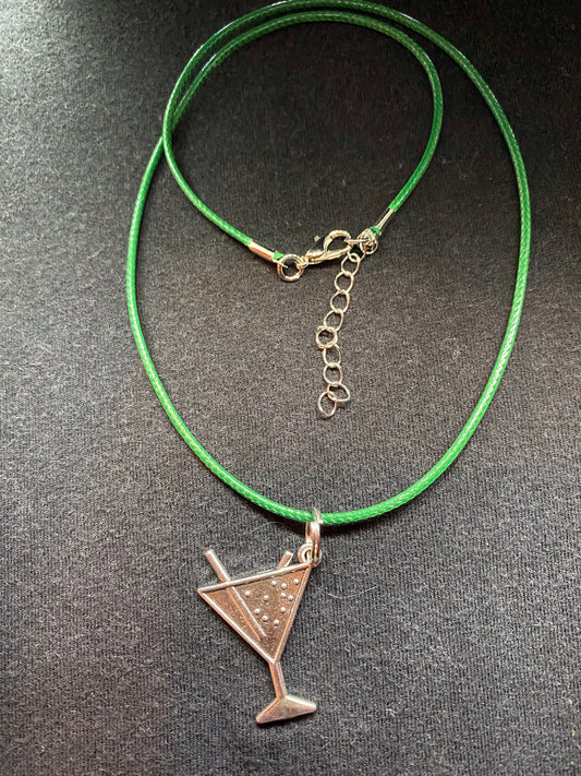 Martini necklace (green)