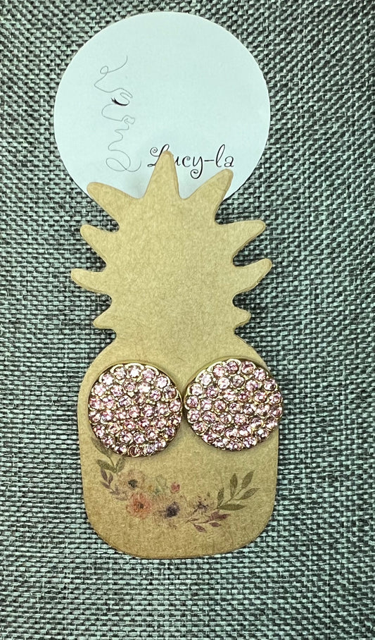 Circle earrings rose gold