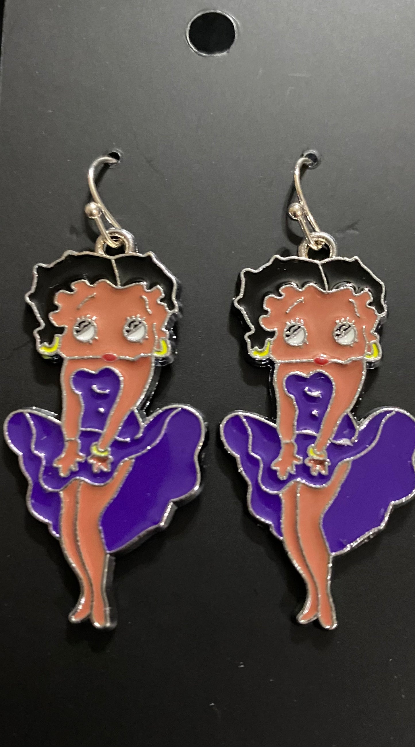 Betty purple earrings fantasy garments