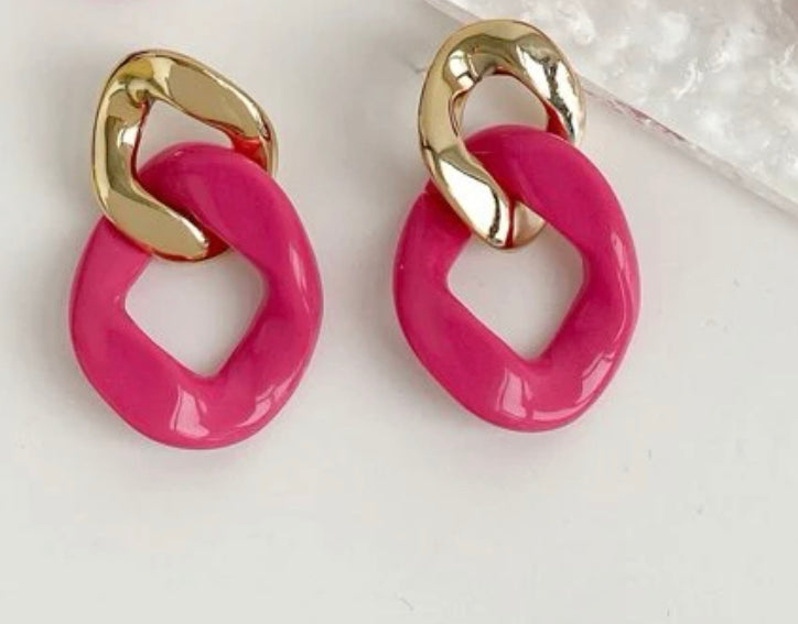Pink earrings