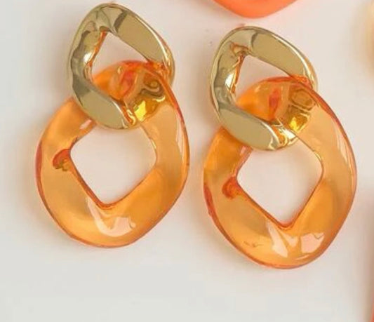 Orange earrings
