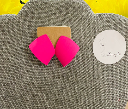 Hard pink small earrings