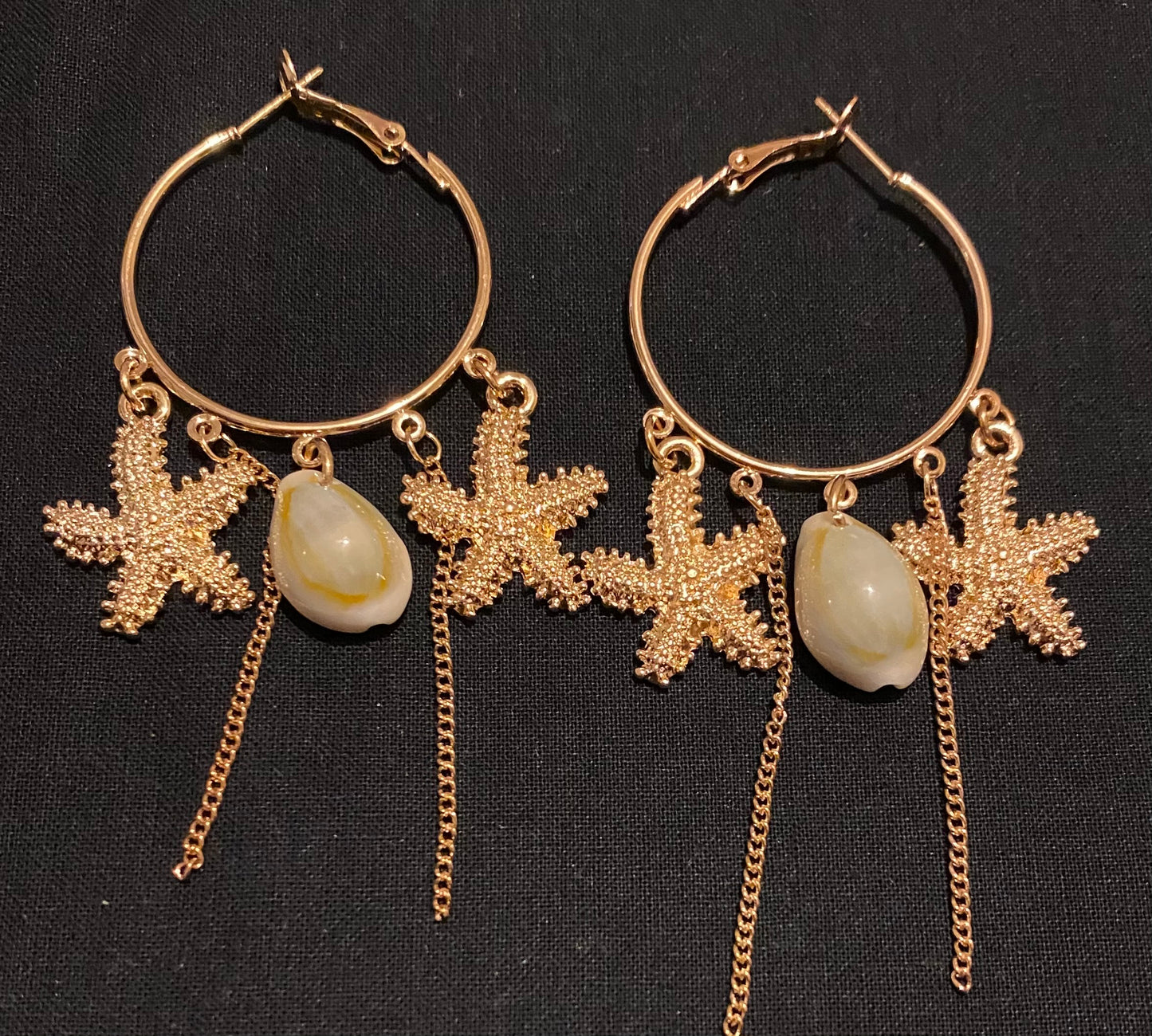 Star earrings hoops
