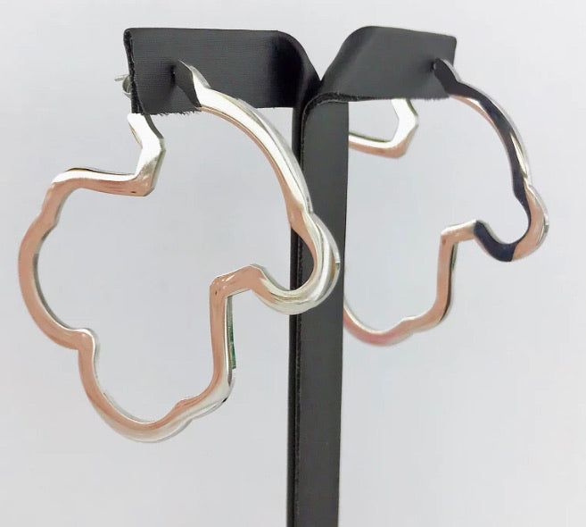 Big bear earrings hoops