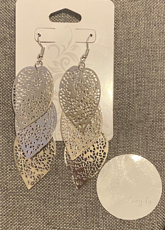 3 leaf earrings
