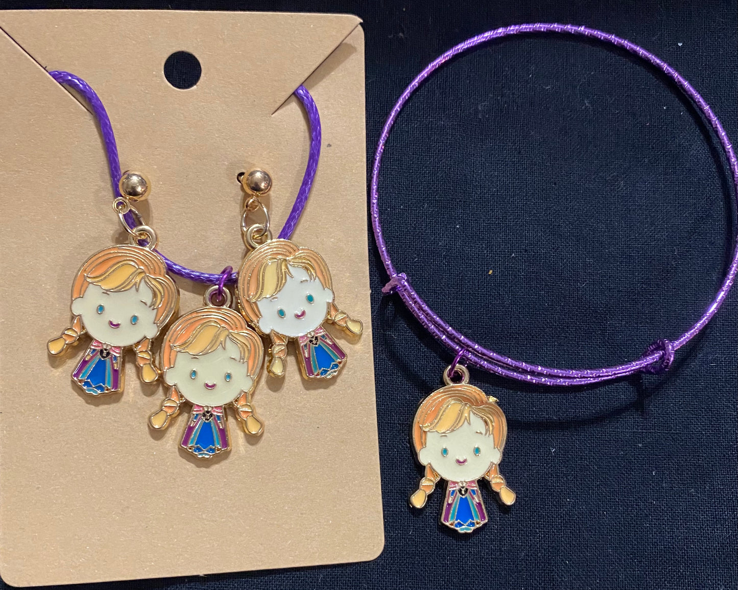 Ana baby princess earrings necklace and bracelet set fantasy garments