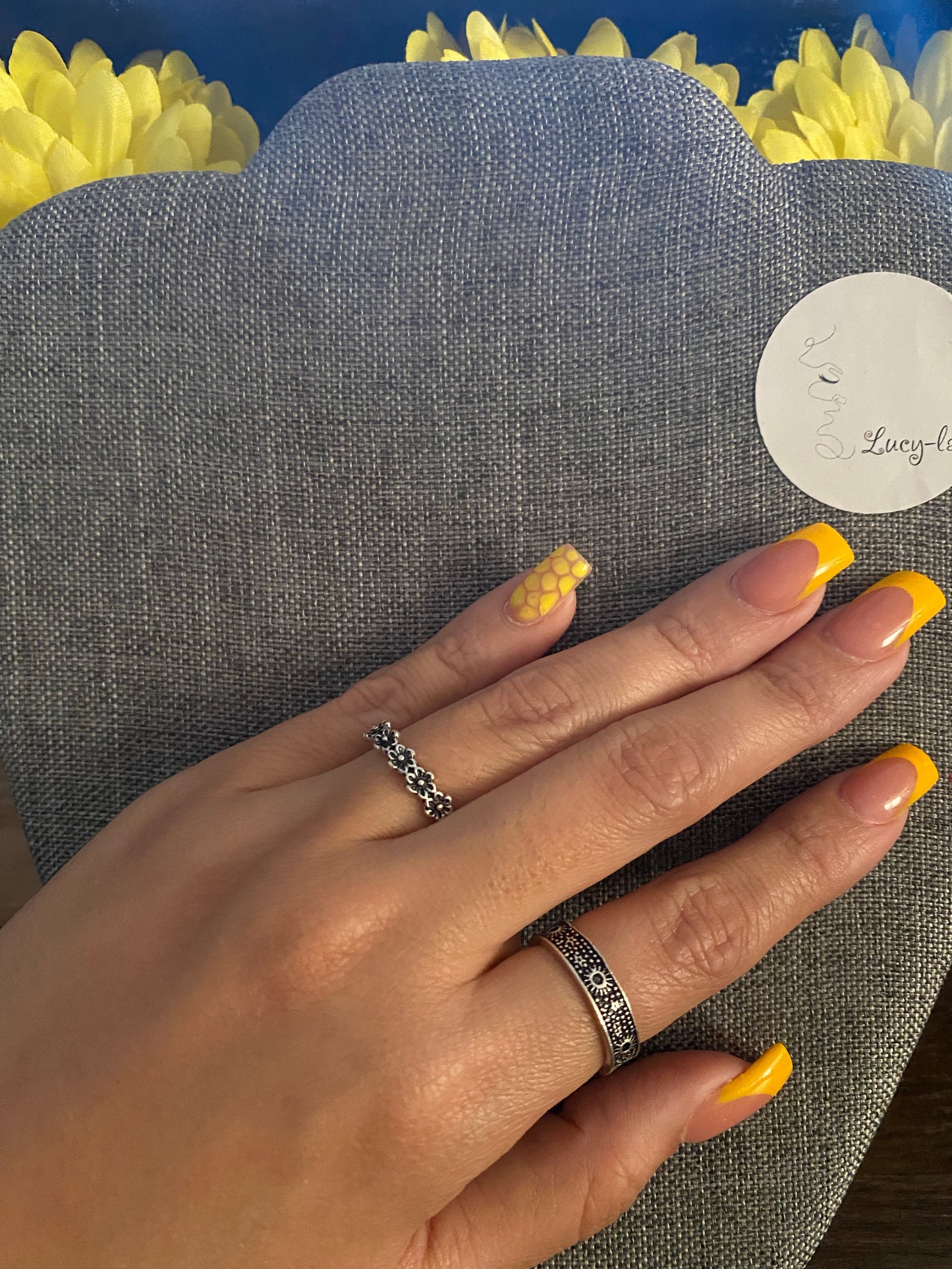 Dúo rings flower style