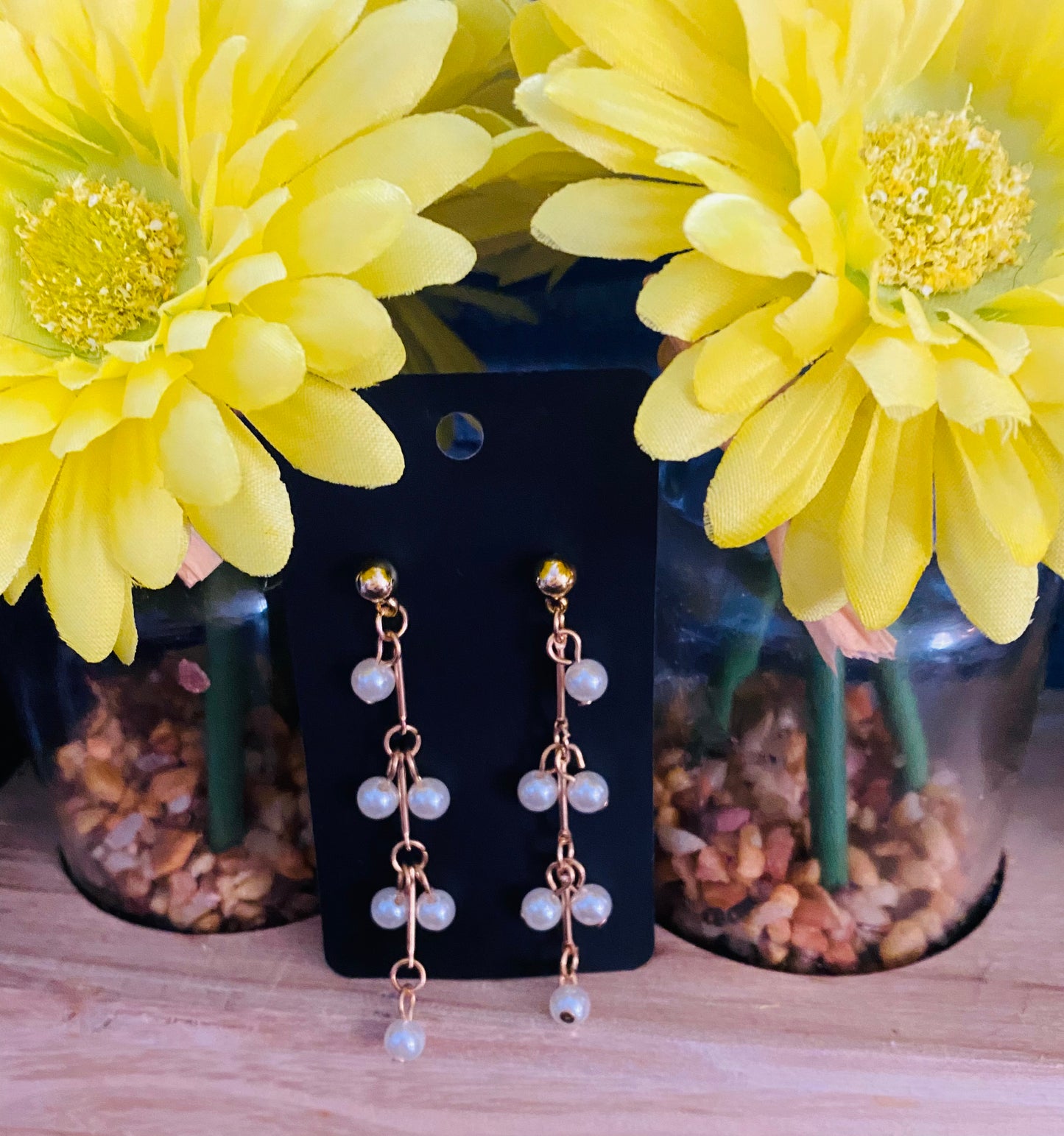 Dressy pearl earrings