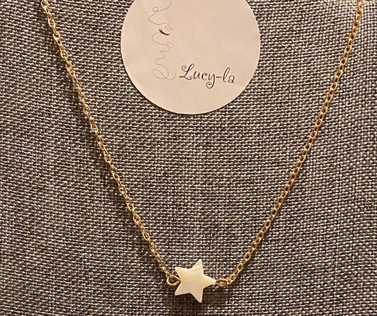 Star white necklace