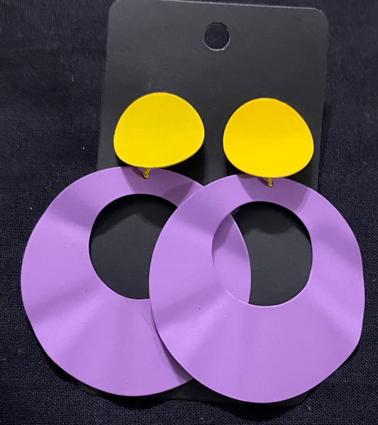 Dots circle earrings
