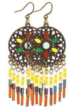 Colorful bohemian earrings