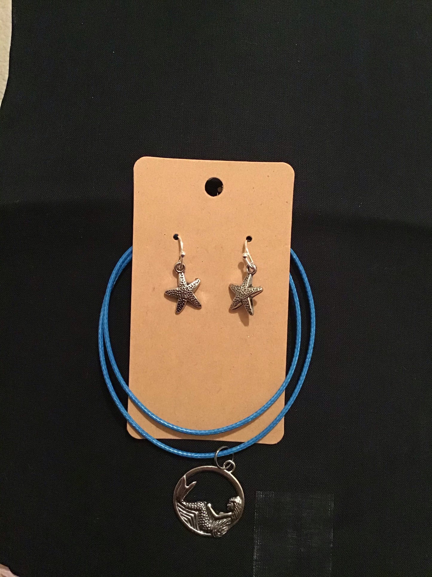 Necklace and earrings mermaid set