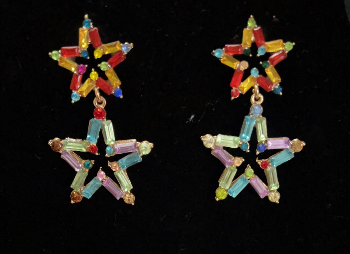 Colorful Star earrings