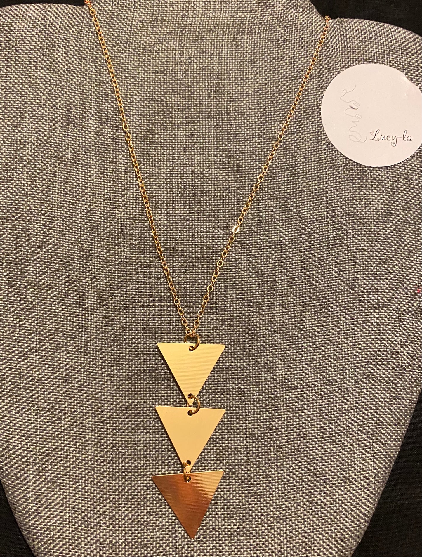 Triangle long necklace